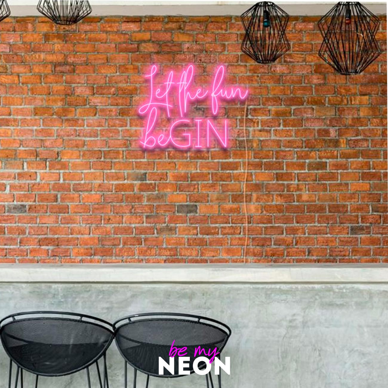 "Let the Fun beGIN" LED Neonschild