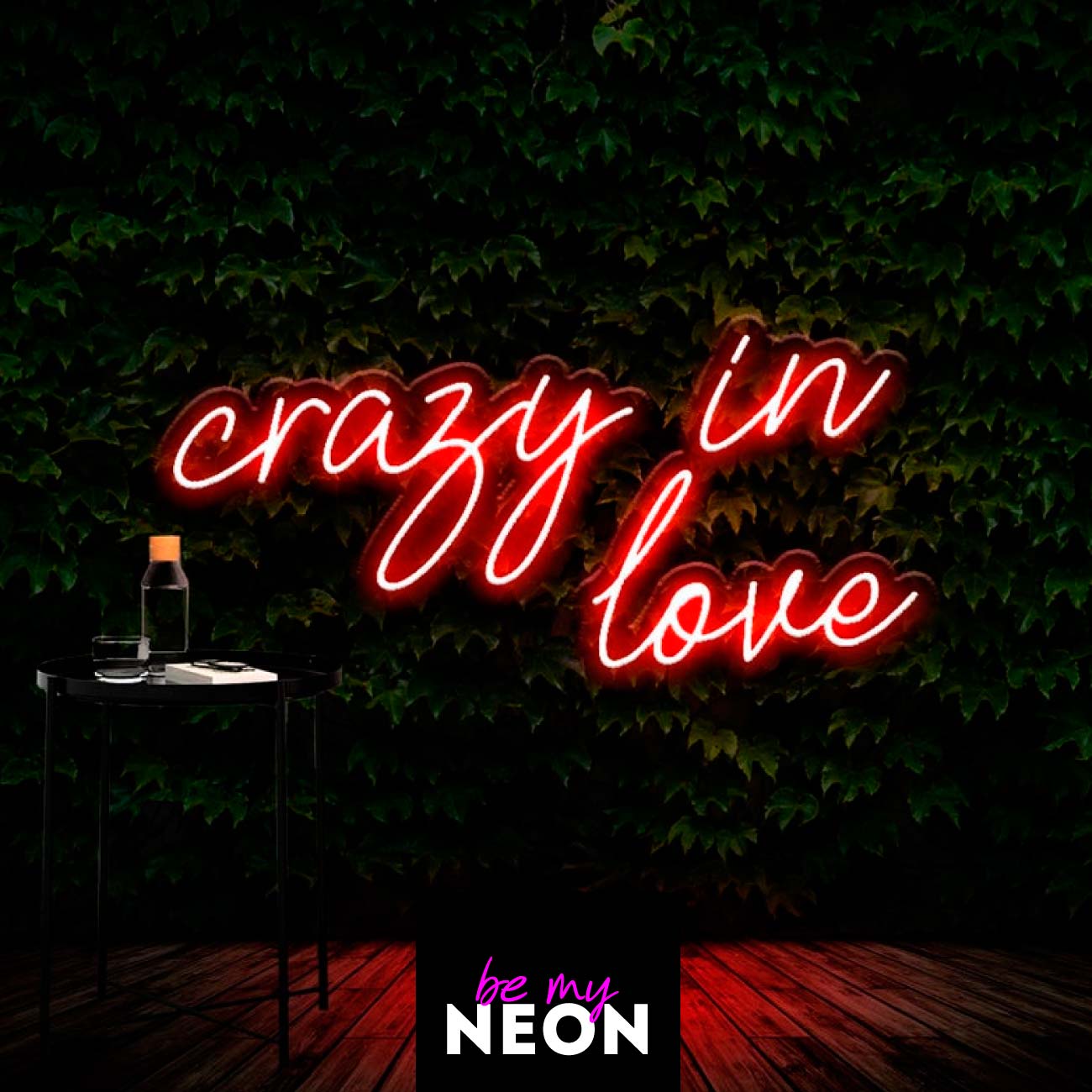 "Crazy In Love" Liebes - Leuchtschirft aus LED Neon