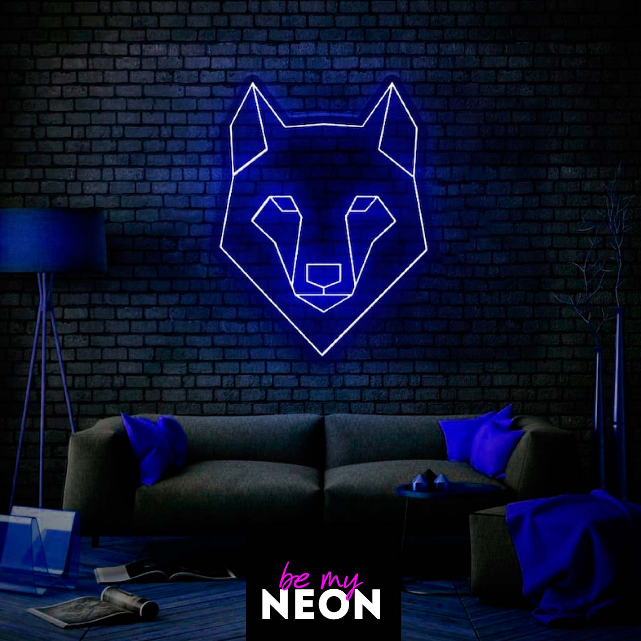 "Wolf" Leuchtmotiv aus LED Neon