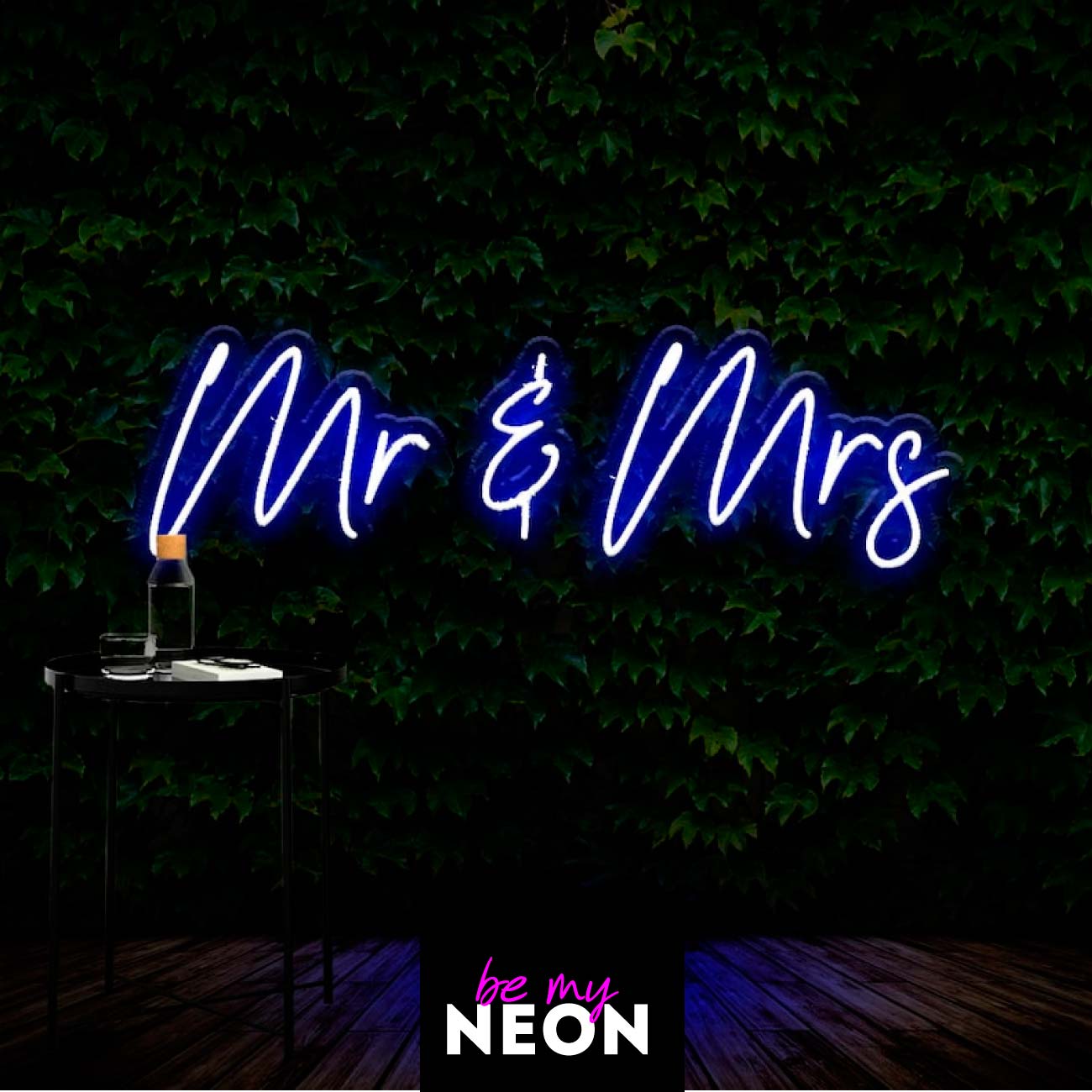 "Mr & Mrs" Hochzeits - Leuchtmotiv aus LED Neon