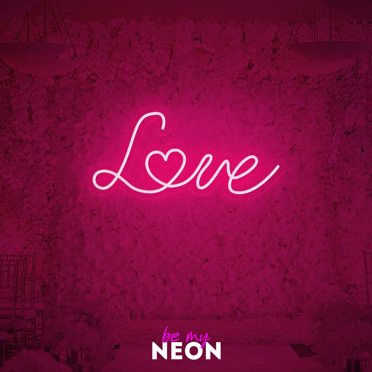 "Love 2" Leuchtmotiv aus LED Neon