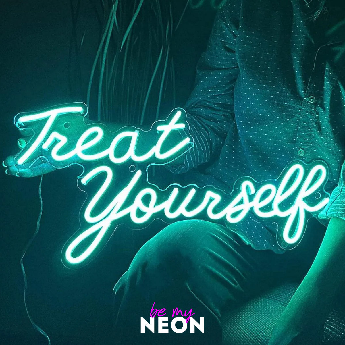 "treat yourself" Leuchtmotiv aus LED Neon