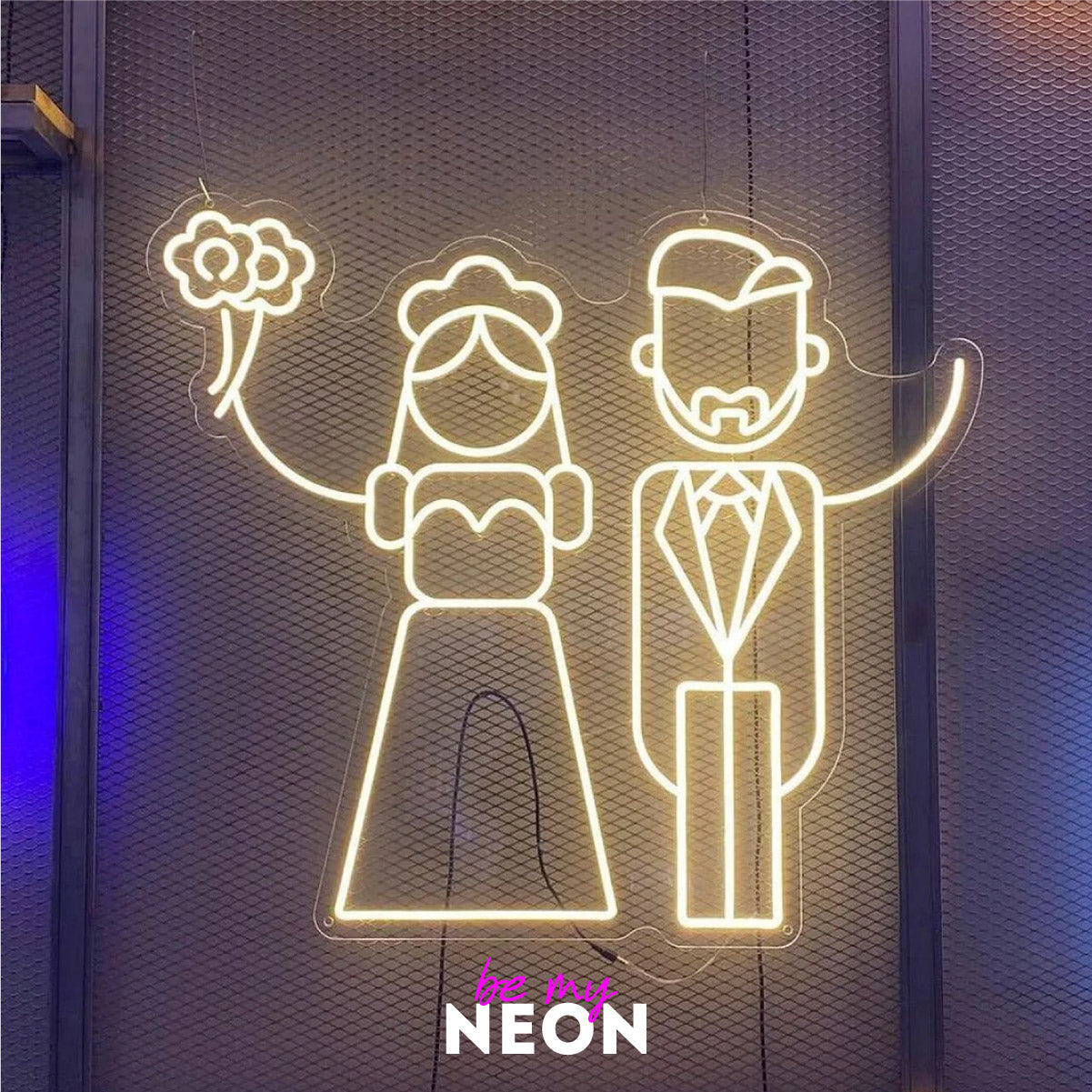 "Hochzeit"  Liebes - Leuchtschrift aus LED Neon