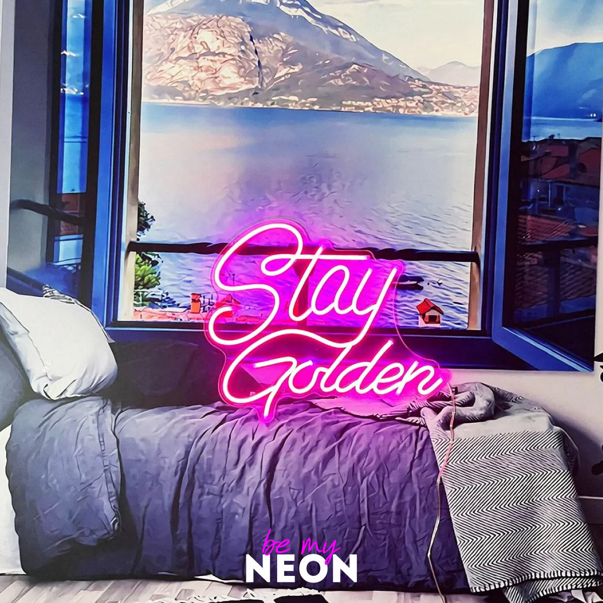 "Stay Golden II" LED Neonschild