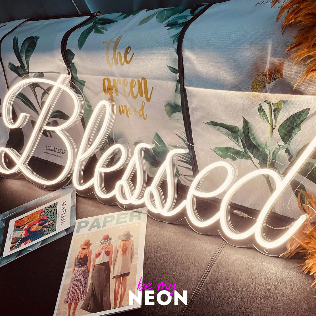 "Blessed I" Liebes - Leuchtschrift aus LED Neon