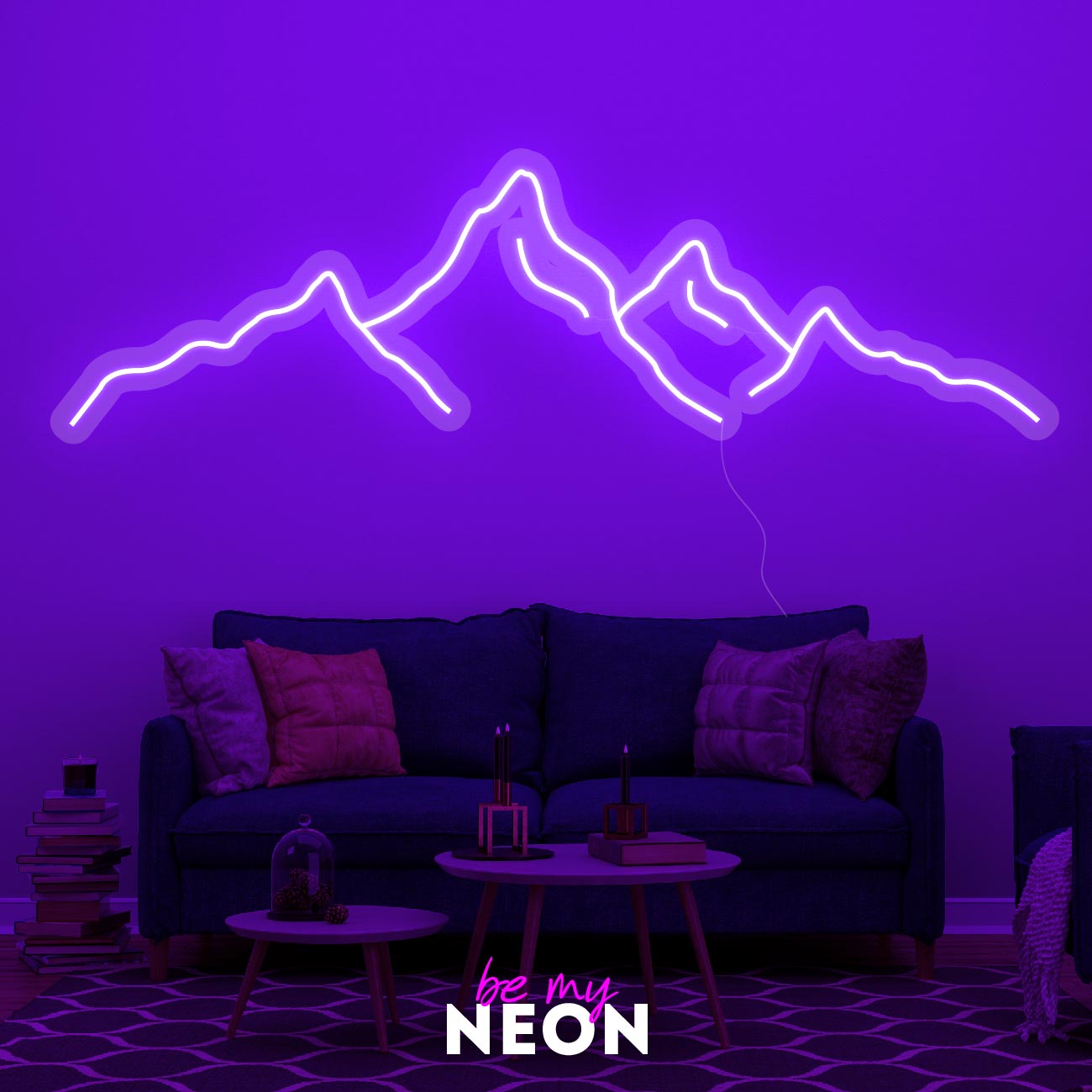 "Berge" Leuchtmotiv aus LED Neon