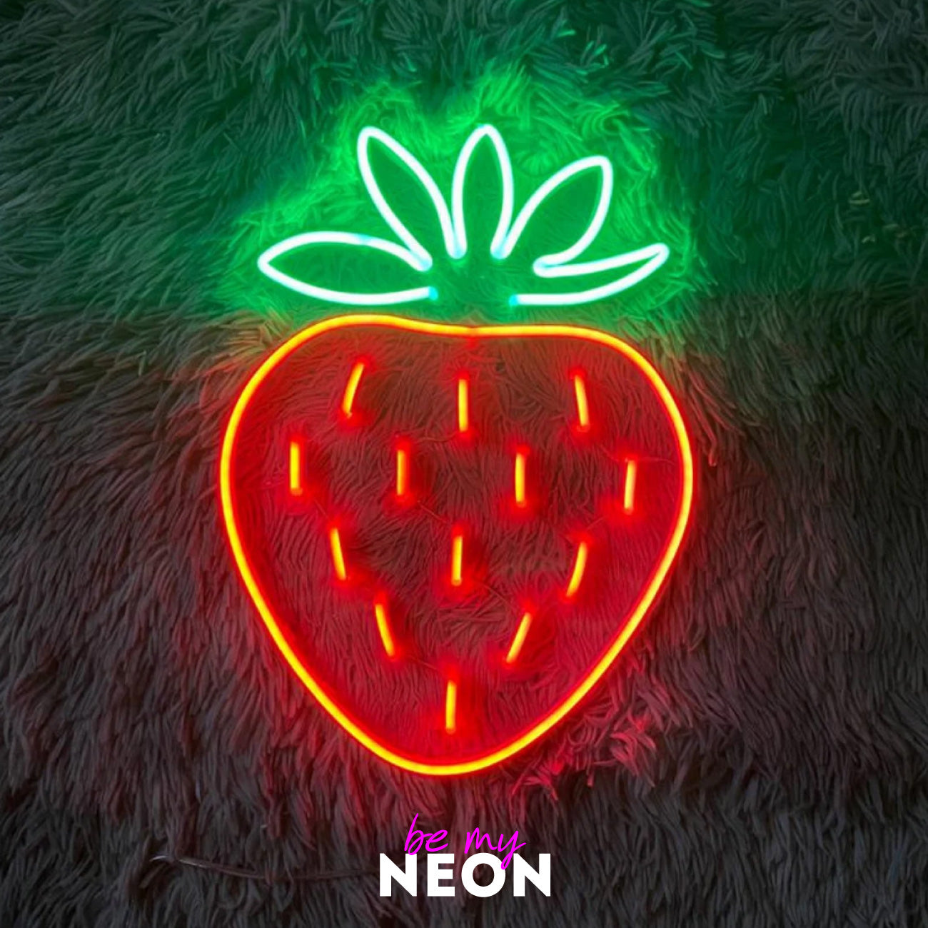 "Erdbeere" Leuchtmotiv aus LED Neon