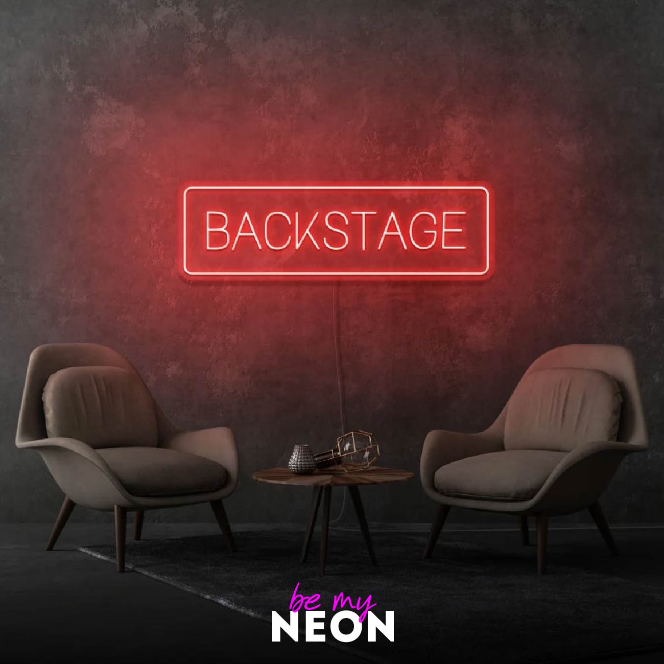 "Backstage"  LED Neonschild