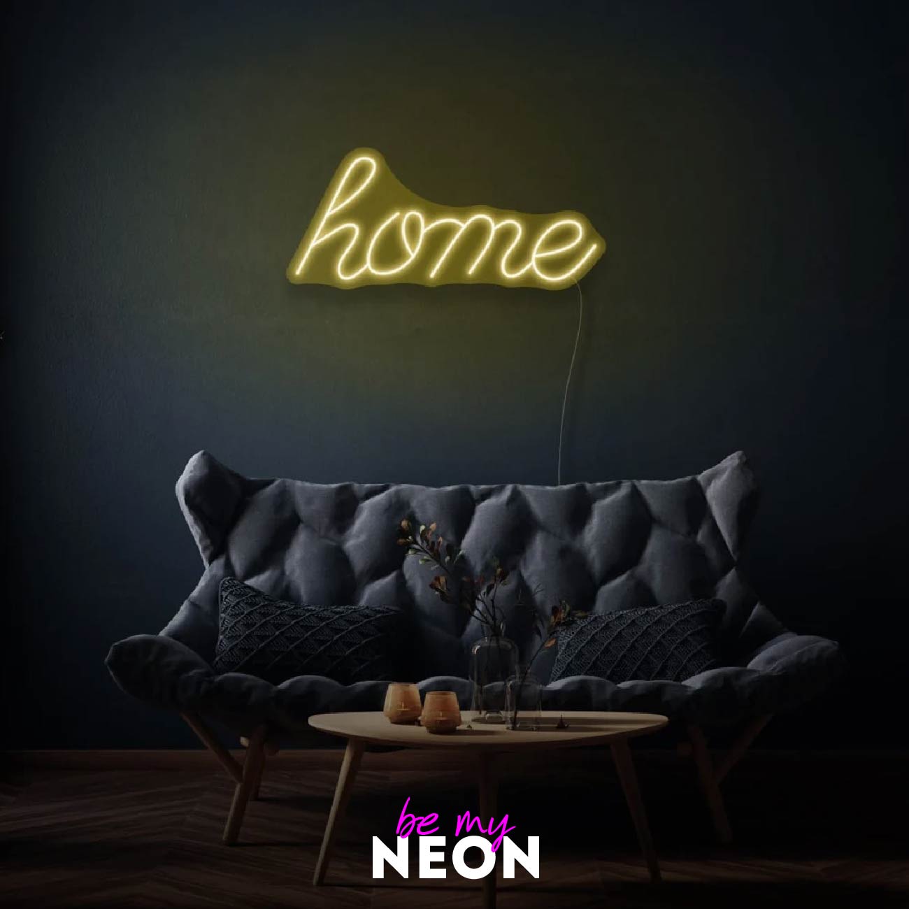 "home" Leuchtmotiv aus LED Neon