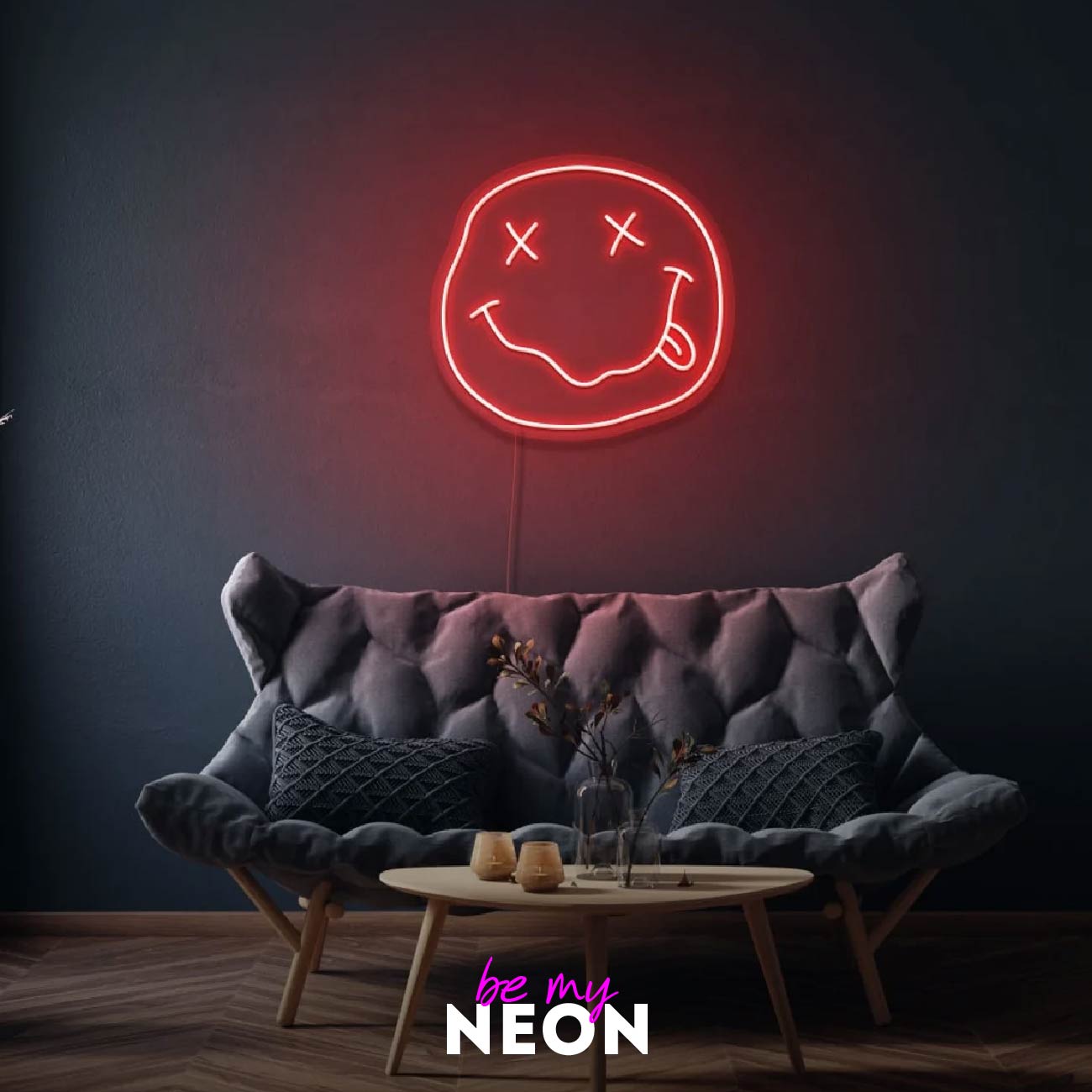 "Smiley" Leuchtmotiv aus LED Neon