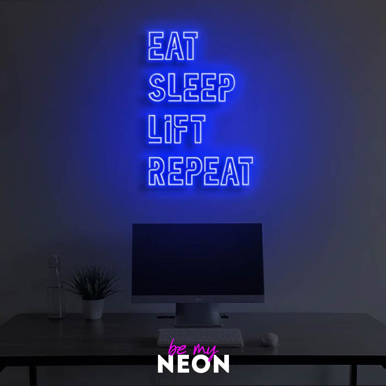 "Eat Sleep Lift Repeat" LED Neonschild