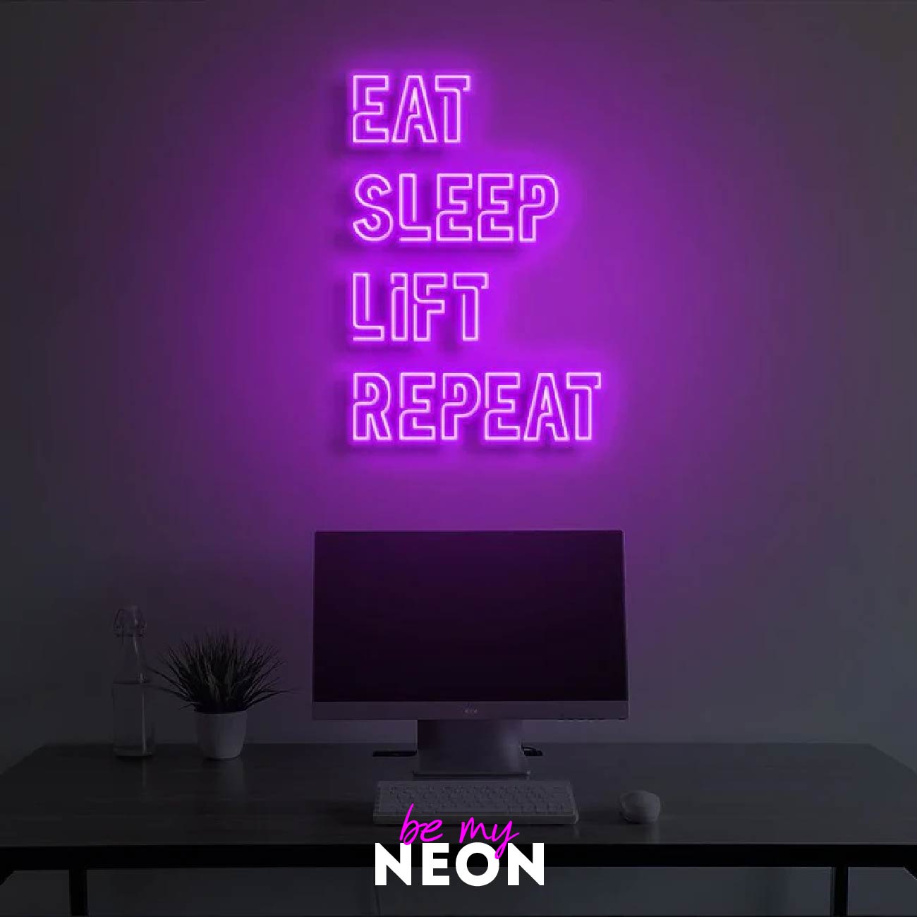 "eat, sleep, lift, repeat" LED Neonschild