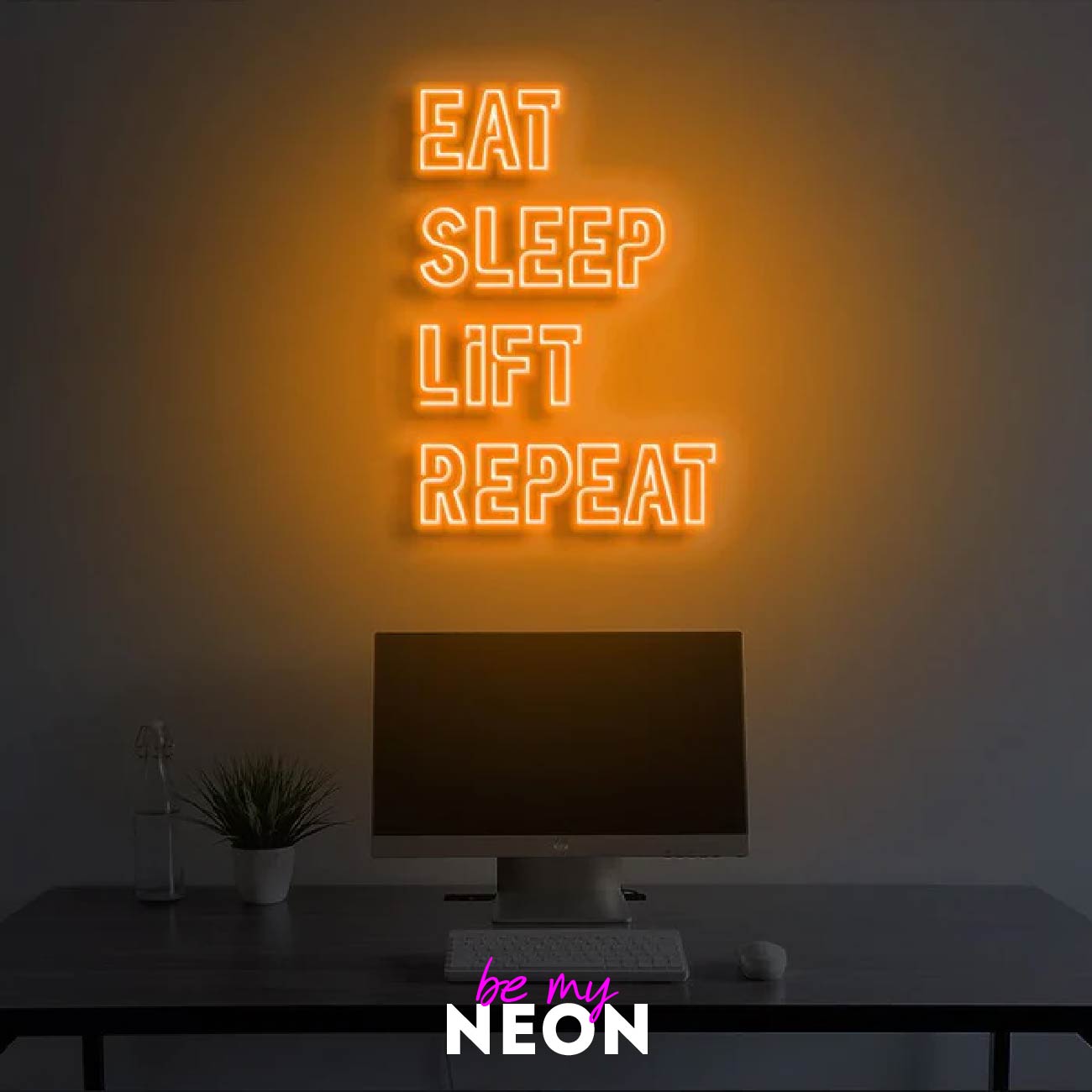 "eat, sleep, lift, repeat" LED Neonschild