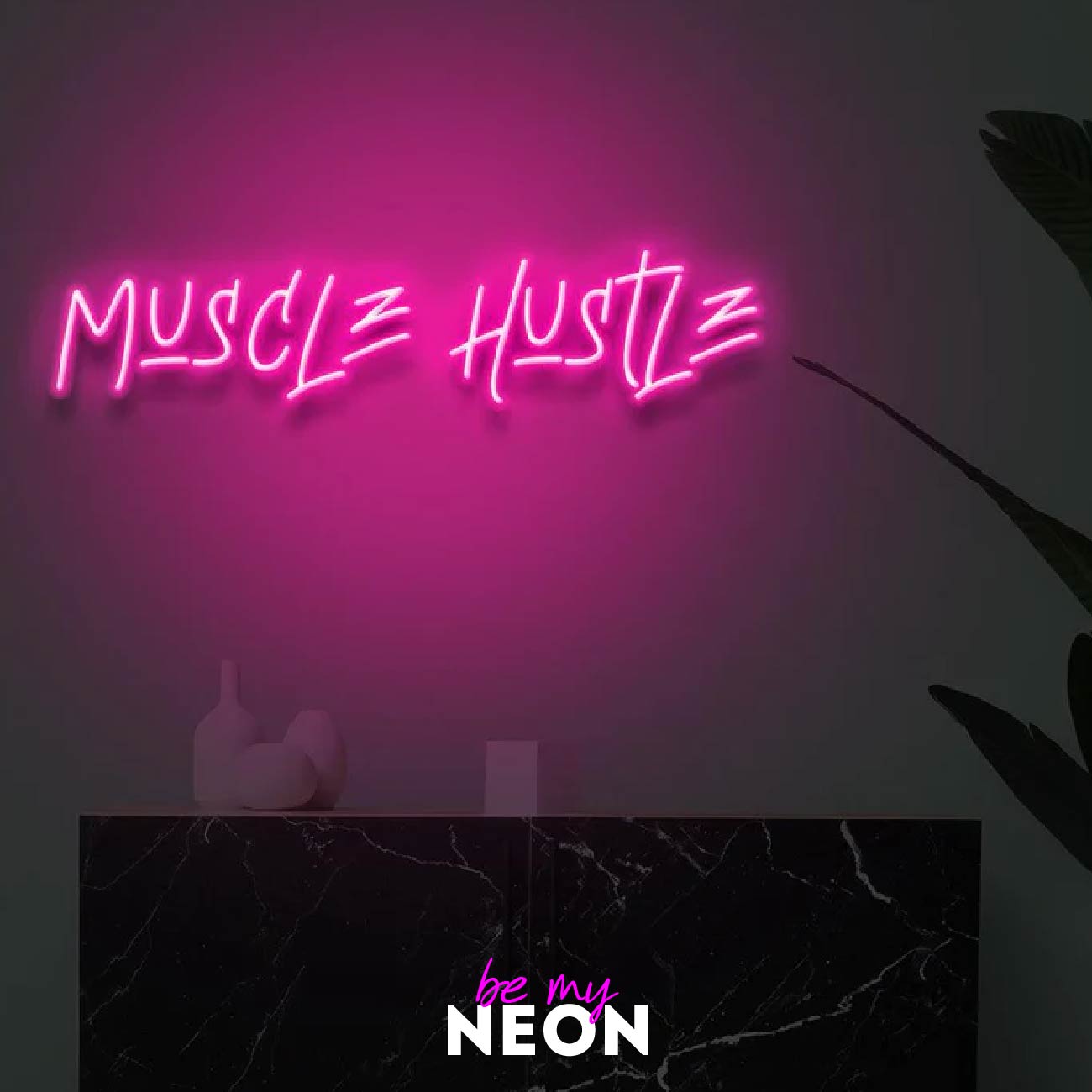 "Muscle Hustle"  LED Neonschild