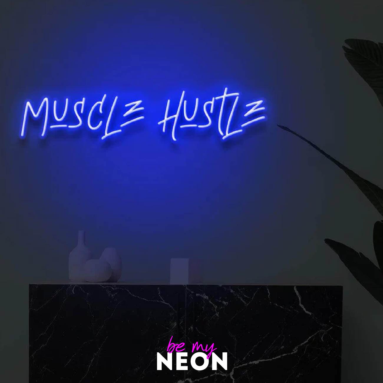 "Muscle Hustle"  LED Neonschild