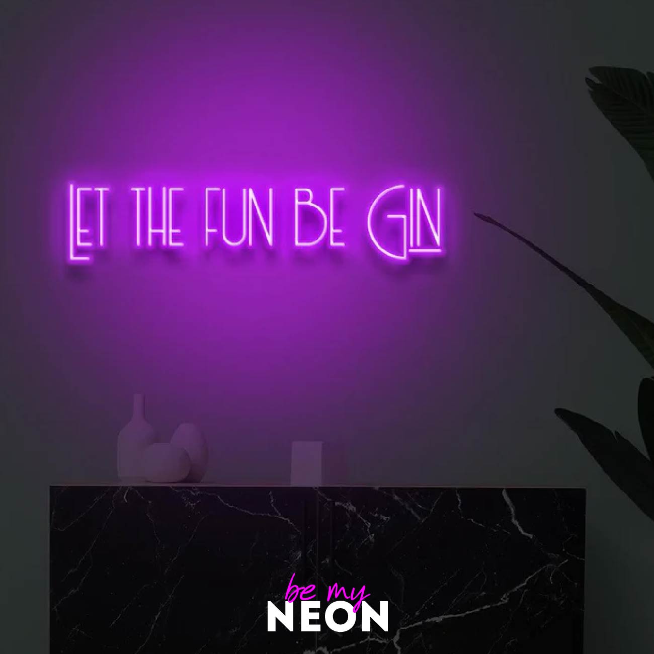 "Let the fun be Gin" LED Neonschild