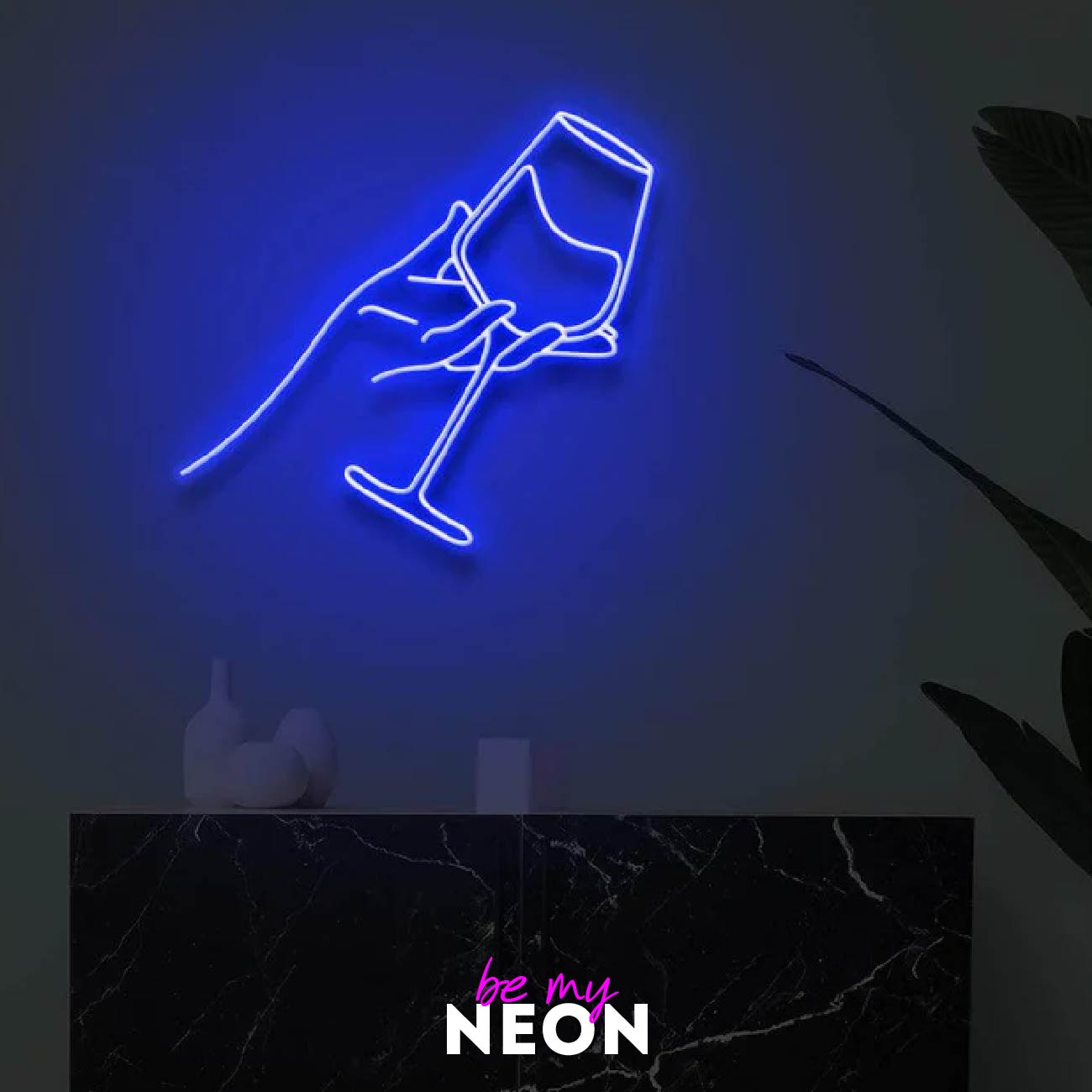 "Weinglas" LED Neonschild